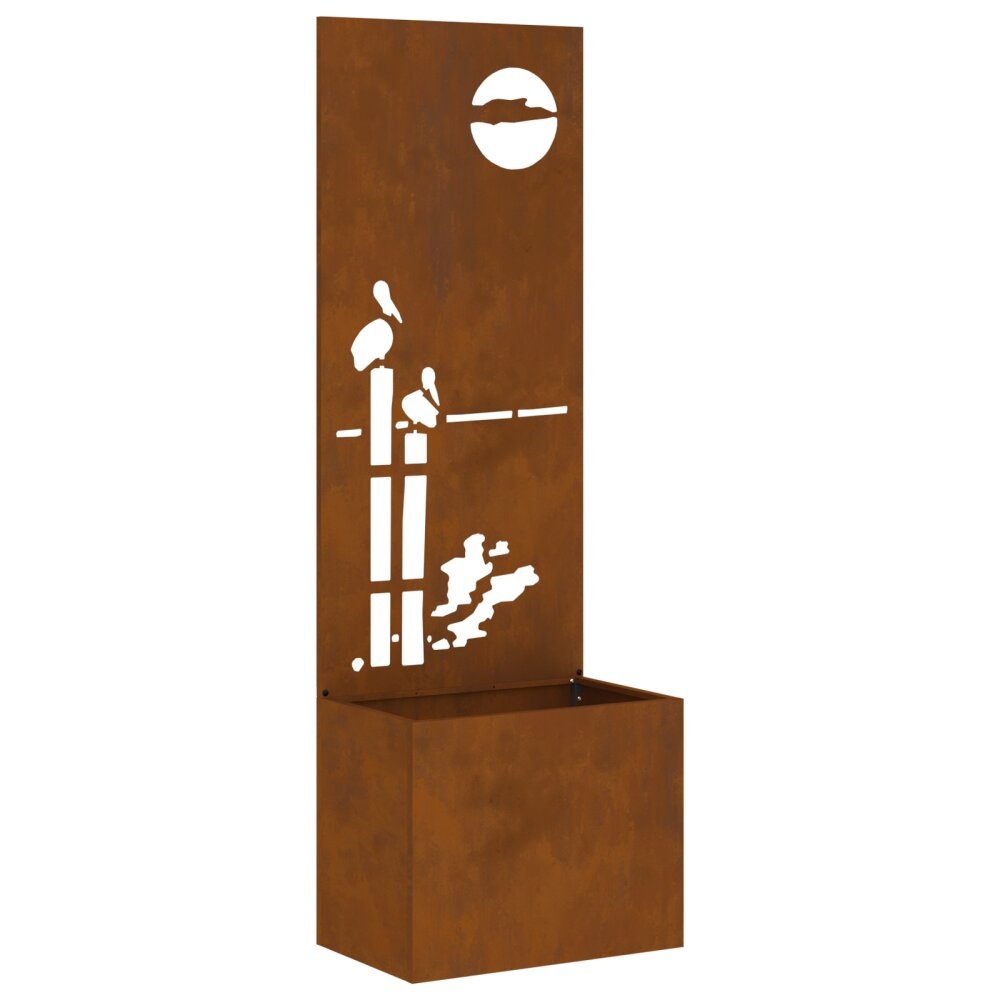 VidaXL Tuinplant met Decoratief Paneel Roestig 50 x 140 cm