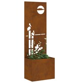 VidaXL Tuinplant met Decoratief Paneel Roestig 50 x 140 cm