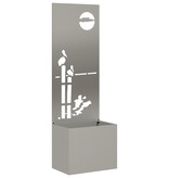 VidaXL Tuinplant met Decoratief Paneel Roestig 50 x 140 cm