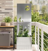 VidaXL Tuinplant met Decoratief Paneel Zilver 50 x 140 cm