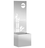 VidaXL Tuinplant met Decoratief Paneel Zilver 50 x 140 cm