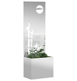 VidaXL Tuinplant met Decoratief Paneel Zilver 50 x 140 cm