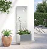 VidaXL Tuinplant met Decoratief Paneel Zilver 50 x 140 cm