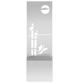 VidaXL Tuinplant met Decoratief Paneel Zilver 50 x 140 cm