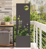 VidaXL Tuinplant met Decoratief Paneel Zwart 50 x 140 cm