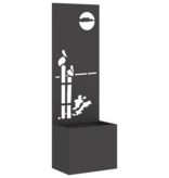 VidaXL Tuinplant met Decoratief Paneel Zwart 50 x 140 cm