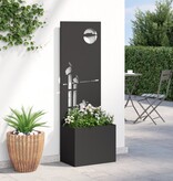 VidaXL Tuinplant met Decoratief Paneel Zwart 50 x 140 cm