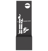 VidaXL Tuinplant met Decoratief Paneel Zwart 50 x 140 cm