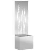 VidaXL Tuinplant met Decoratief Paneel Zilver 50 x 140 cm