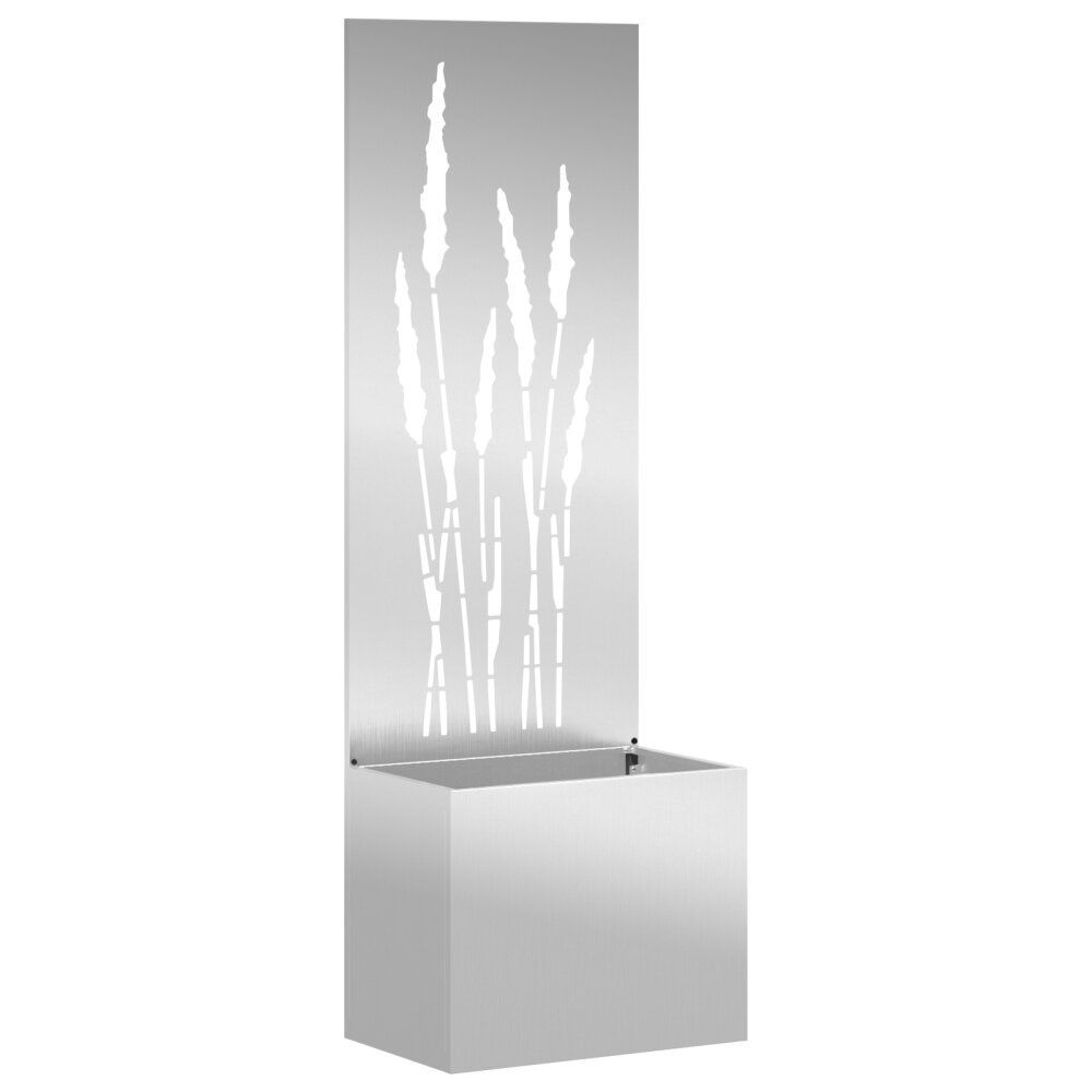 VidaXL Tuinplant met Decoratief Paneel Zilver 50 x 140 cm
