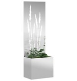 VidaXL Tuinplant met Decoratief Paneel Zilver 50 x 140 cm