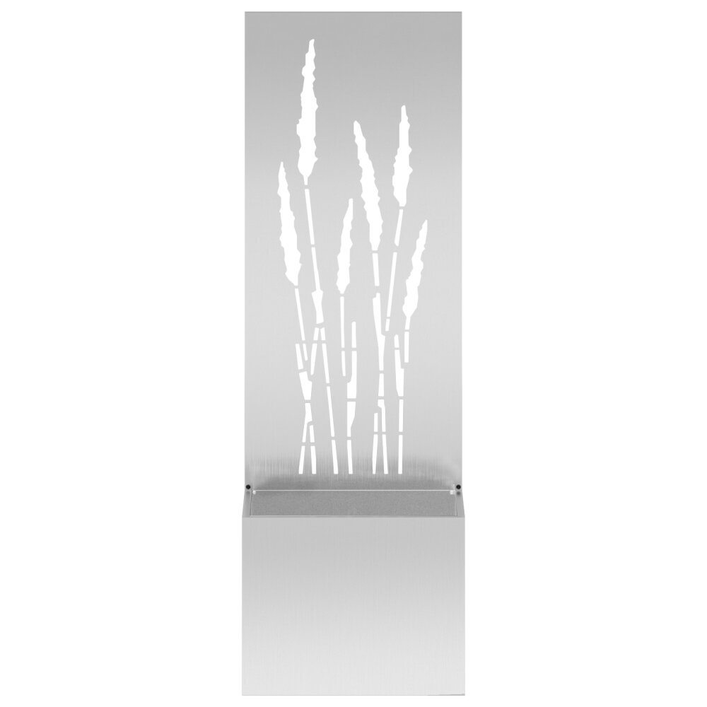 VidaXL Tuinplant met Decoratief Paneel Zilver 50 x 140 cm