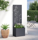 VidaXL Tuinplant met Decoratief Paneel Antraciet 50 x 140 cm