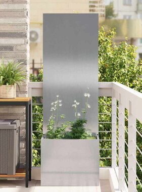 VidaXL Tuinplant met Decoratief Paneel Zilver 50 x 140 cm