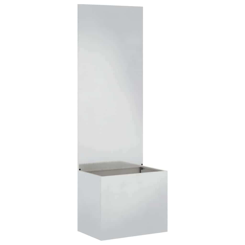 VidaXL Tuinplant met Decoratief Paneel Zilver 50 x 140 cm