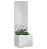 VidaXL Tuinplant met Decoratief Paneel Zilver 50 x 140 cm