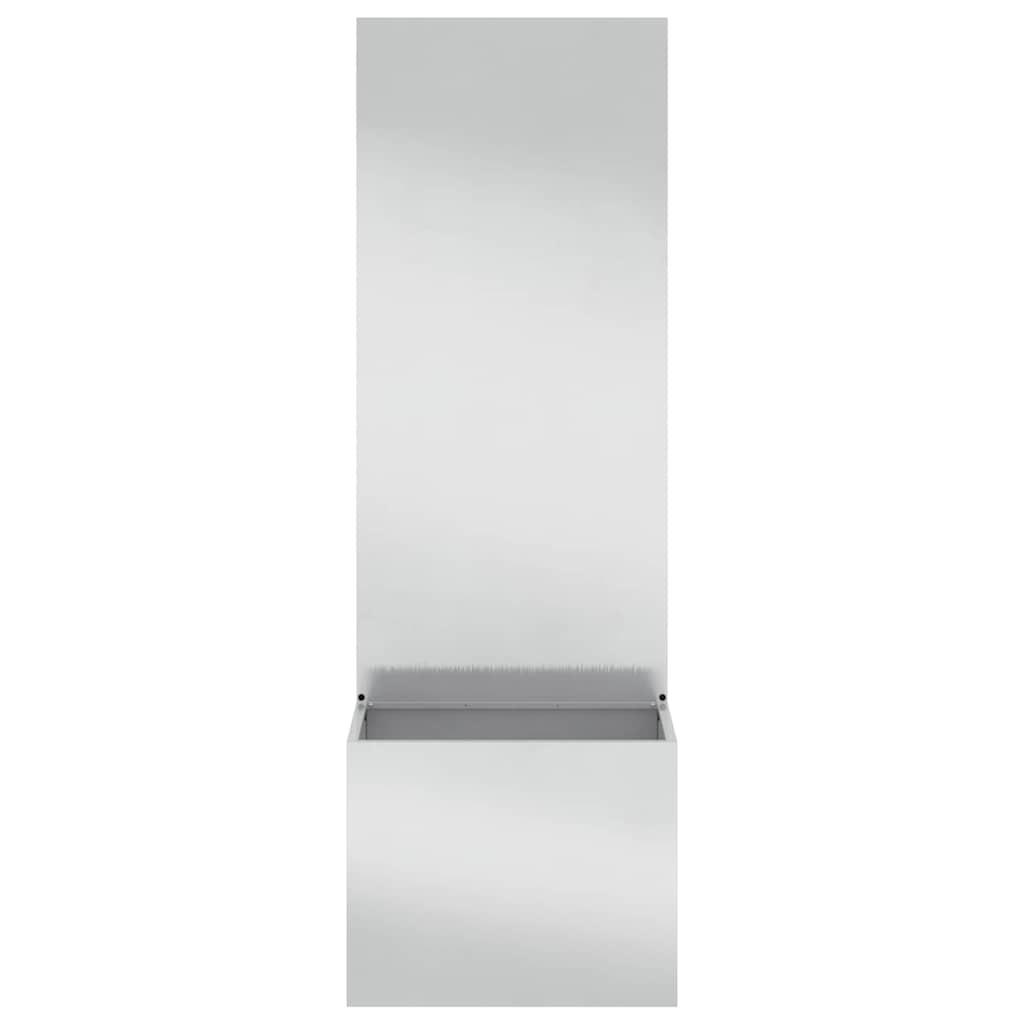 VidaXL Tuinplant met Decoratief Paneel Zilver 50 x 140 cm