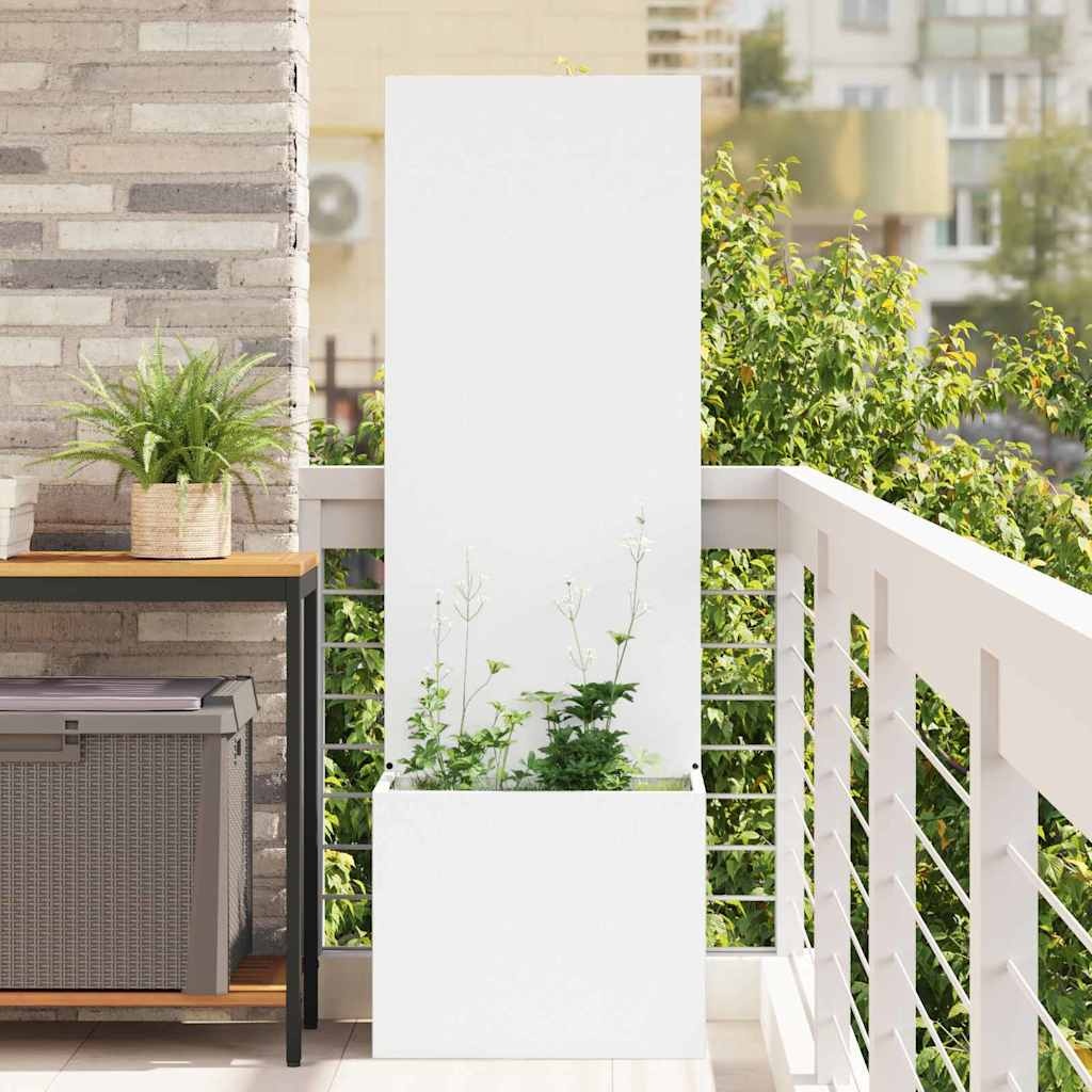 VidaXL Tuinplant met Decoratief Paneel Wit 50 x 140 cm