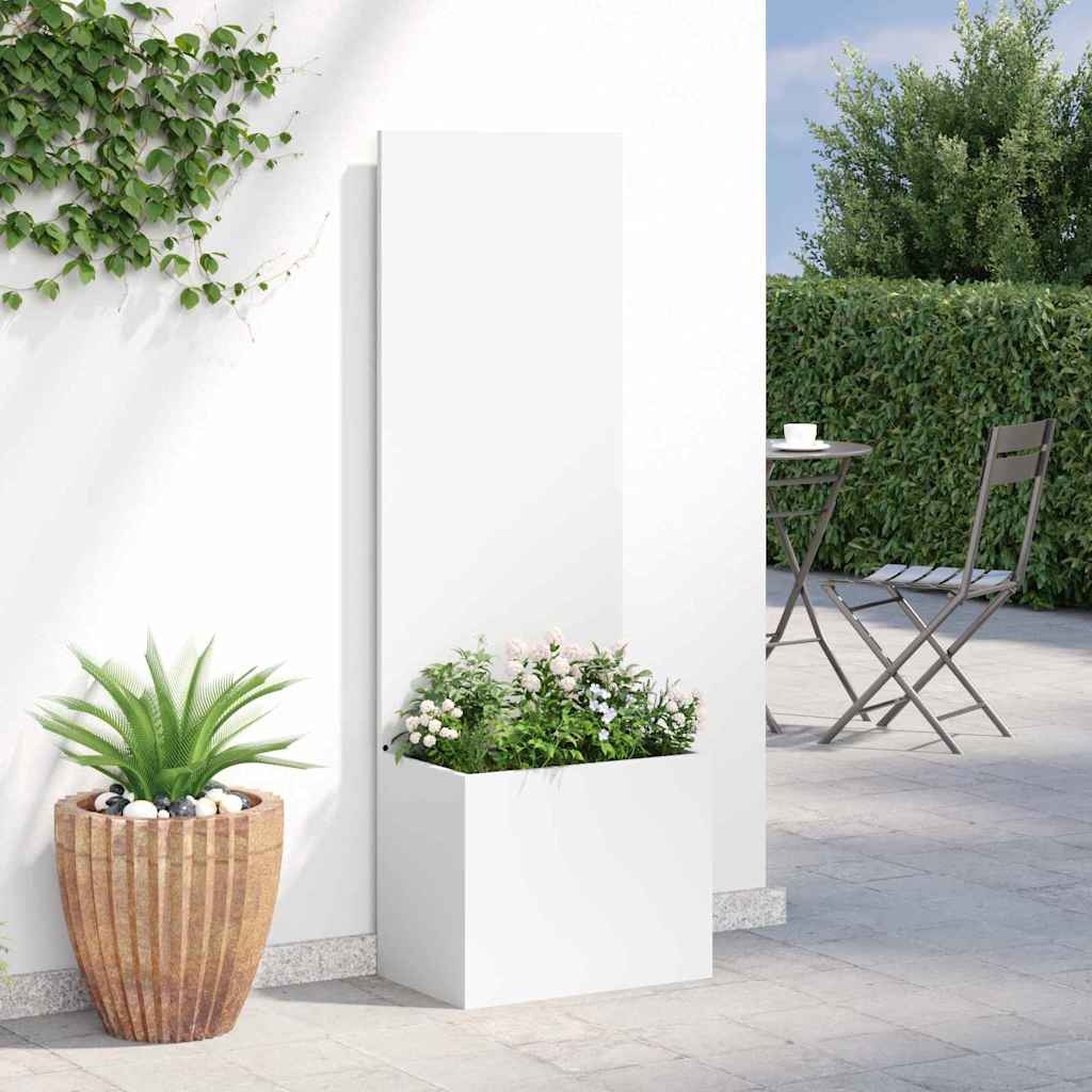 VidaXL Tuinplant met Decoratief Paneel Wit 50 x 140 cm