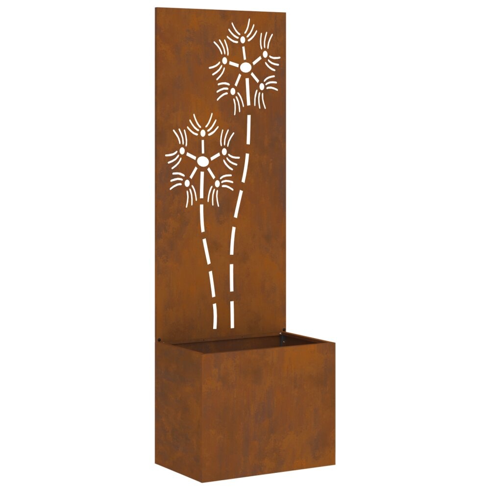 VidaXL Tuinplant met Decoratief Paneel Roestig 50 x 140 cm