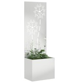 VidaXL Tuinplant met Decoratief Paneel Zilver 50 x 140 cm