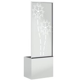 VidaXL Tuinplant met Decoratief Paneel Zilver 50 x 140 cm