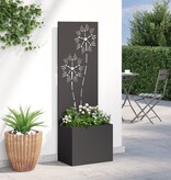 VidaXL Tuinplant met Decoratief Paneel Zwart 50 x 140 cm