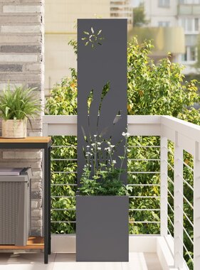 VidaXL Tuinplant met Decoratief Paneel Antraciet 32 x 140 cm
