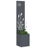 VidaXL Tuinplant met Decoratief Paneel Antraciet 32 x 140 cm