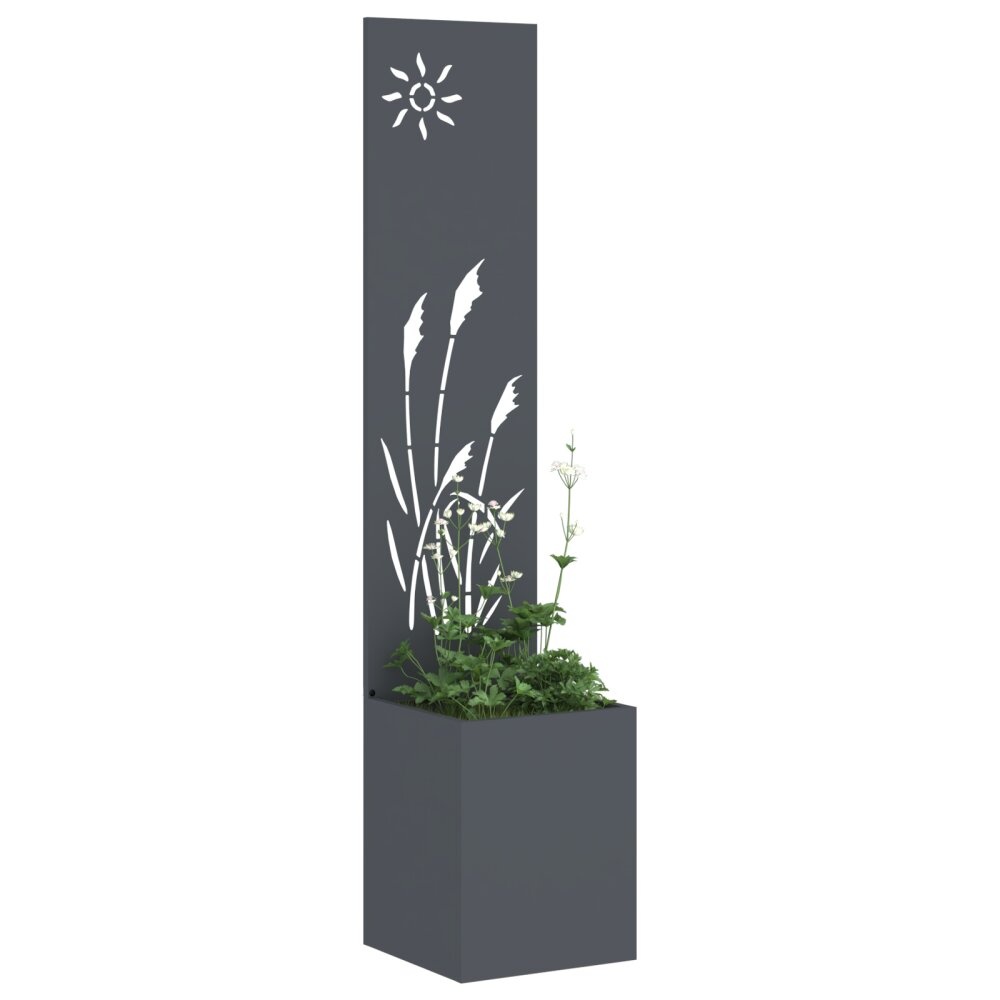 VidaXL Tuinplant met Decoratief Paneel Antraciet 32 x 140 cm