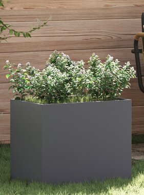 VidaXL Tuin Bloempot Antraciet 50 x 32 x 40 cm Koudgewalst staal