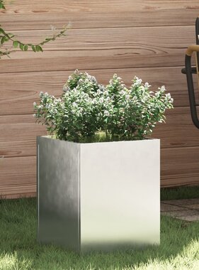 VidaXL Tuin Bloempot Zilver 50 x 32 x 40 cm Gegalvaniseerd staal