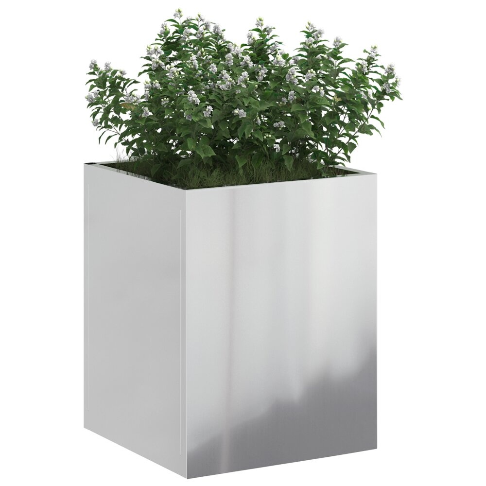 VidaXL Tuin Bloempot Zilver 50 x 32 x 40 cm Gegalvaniseerd staal