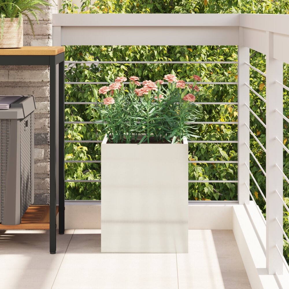 VidaXL Tuin Bloempot Zilver 50 x 32 x 40 cm Gegalvaniseerd staal