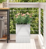 VidaXL Tuin Bloempot Zilver 50 x 32 x 40 cm Roestvrijstaal