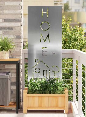 VidaXL Tuin decoratief paneel Zilver 50 x 140 cm Gegalvaniseerd staal