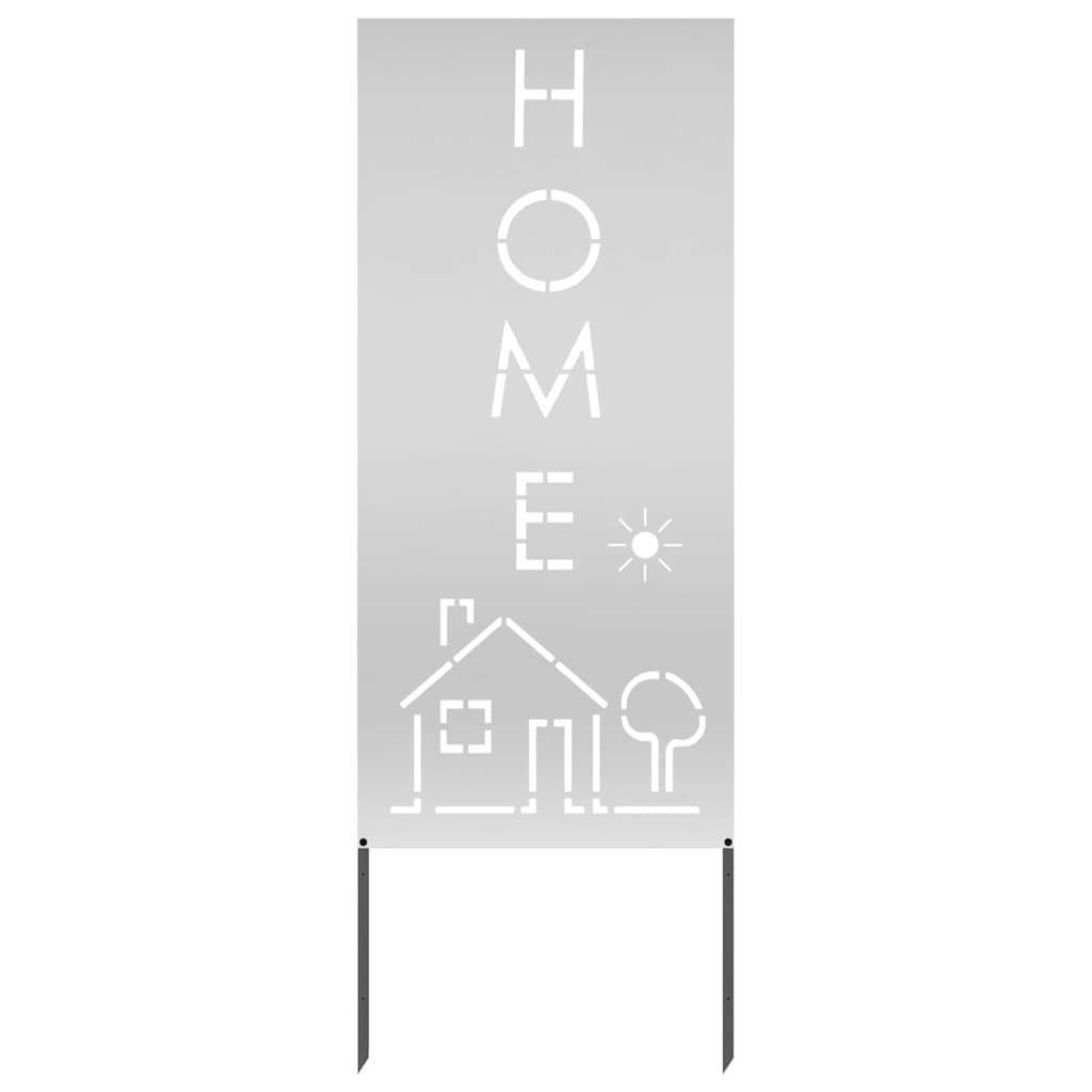 VidaXL Tuin decoratief paneel Zilver 50 x 140 cm Gegalvaniseerd staal