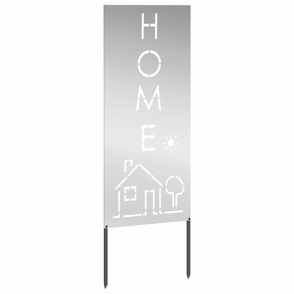 VidaXL Tuin decoratief paneel Zilver 50 x 140 cm Gegalvaniseerd staal