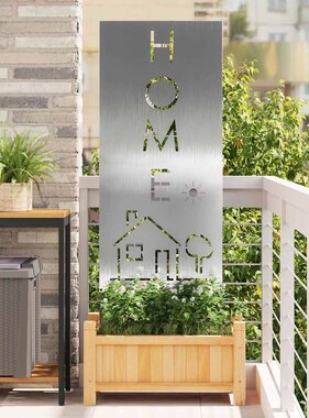 VidaXL Tuin decoratief paneel Zilver 50 x 140 cm Roestvrijstaal