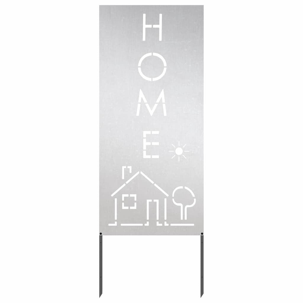 VidaXL Tuin decoratief paneel Zilver 50 x 140 cm Roestvrijstaal