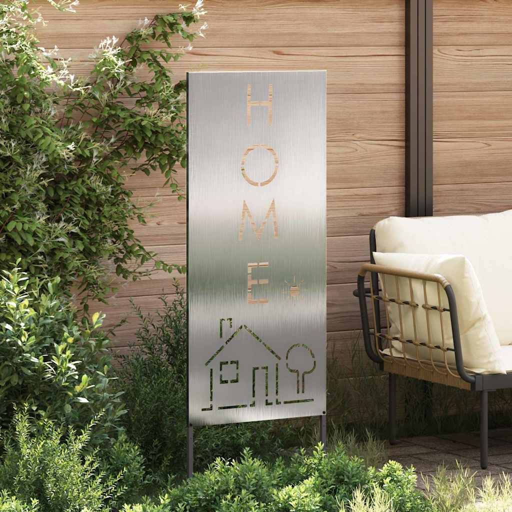 VidaXL Tuin decoratief paneel Zilver 50 x 140 cm Roestvrijstaal