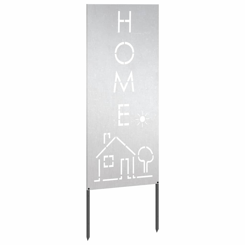 VidaXL Tuin decoratief paneel Zilver 50 x 140 cm Roestvrijstaal