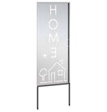 VidaXL Tuin decoratief paneel Zilver 50 x 140 cm Roestvrijstaal