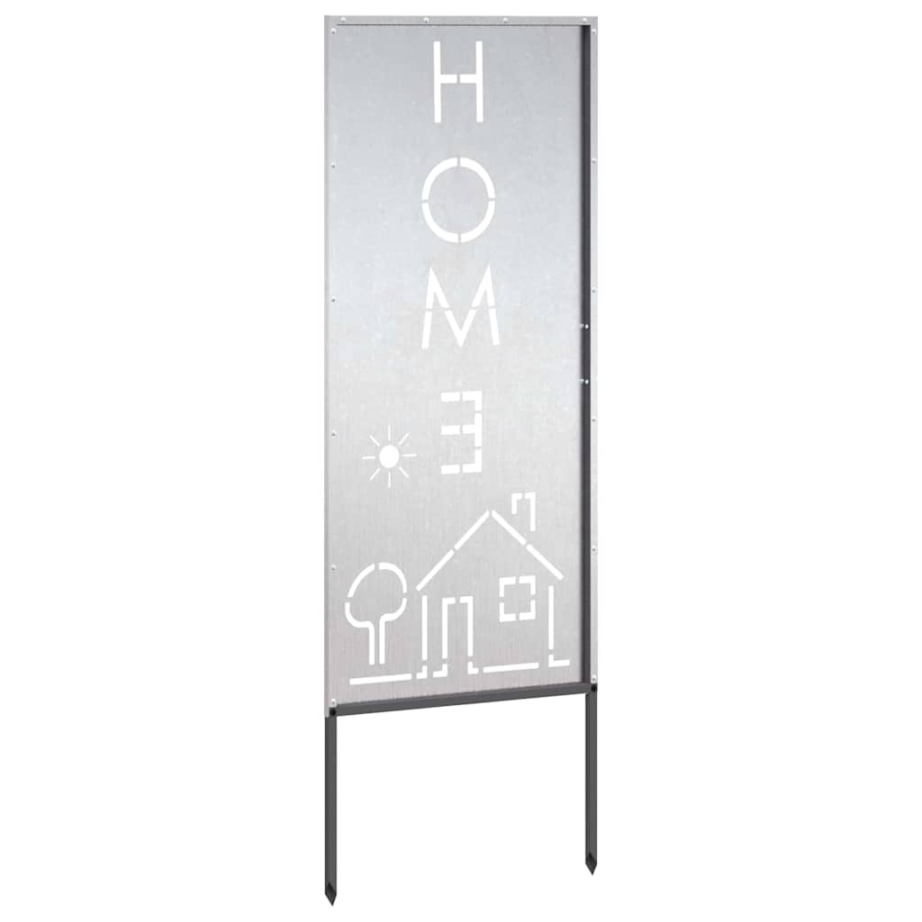 VidaXL Tuin decoratief paneel Zilver 50 x 140 cm Roestvrijstaal