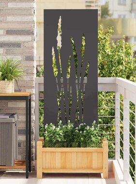 VidaXL Tuin decoratief paneel Zwart 50 x 140 cm Koudgewalst staal