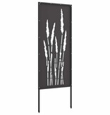 VidaXL Tuin decoratief paneel Zwart 50 x 140 cm Koudgewalst staal