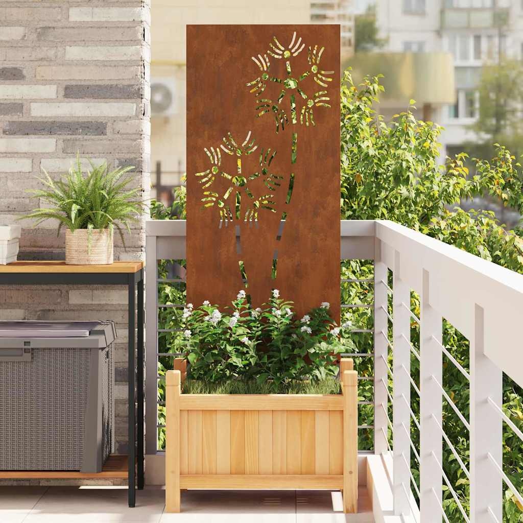 VidaXL Tuin decoratief paneel Roestig 50 x 140 cm Verweerd staal