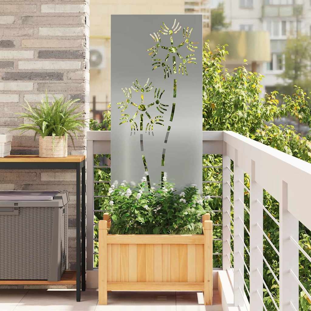 VidaXL Tuin decoratief paneel Zilver 50 x 140 cm Gegalvaniseerd staal