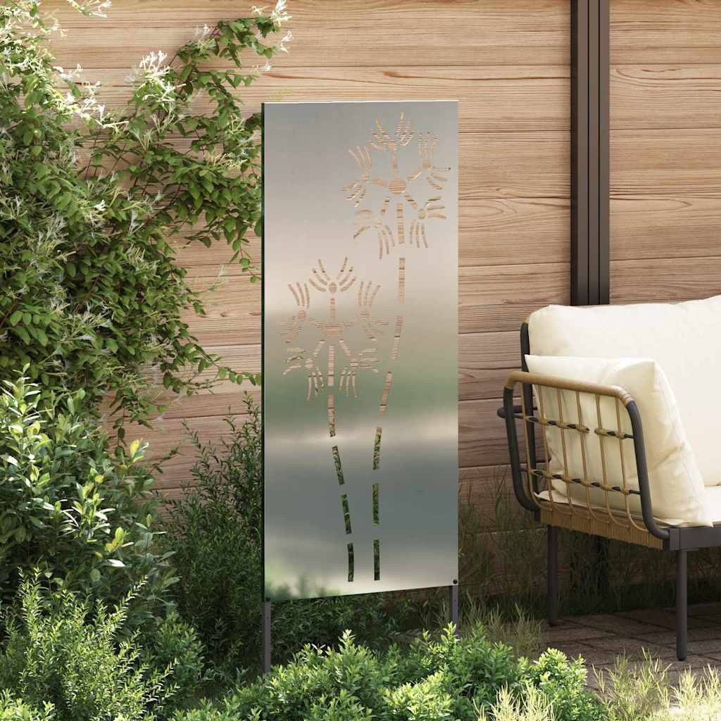 VidaXL Tuin decoratief paneel Zilver 50 x 140 cm Gegalvaniseerd staal