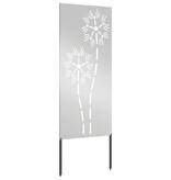 VidaXL Tuin decoratief paneel Zilver 50 x 140 cm Gegalvaniseerd staal
